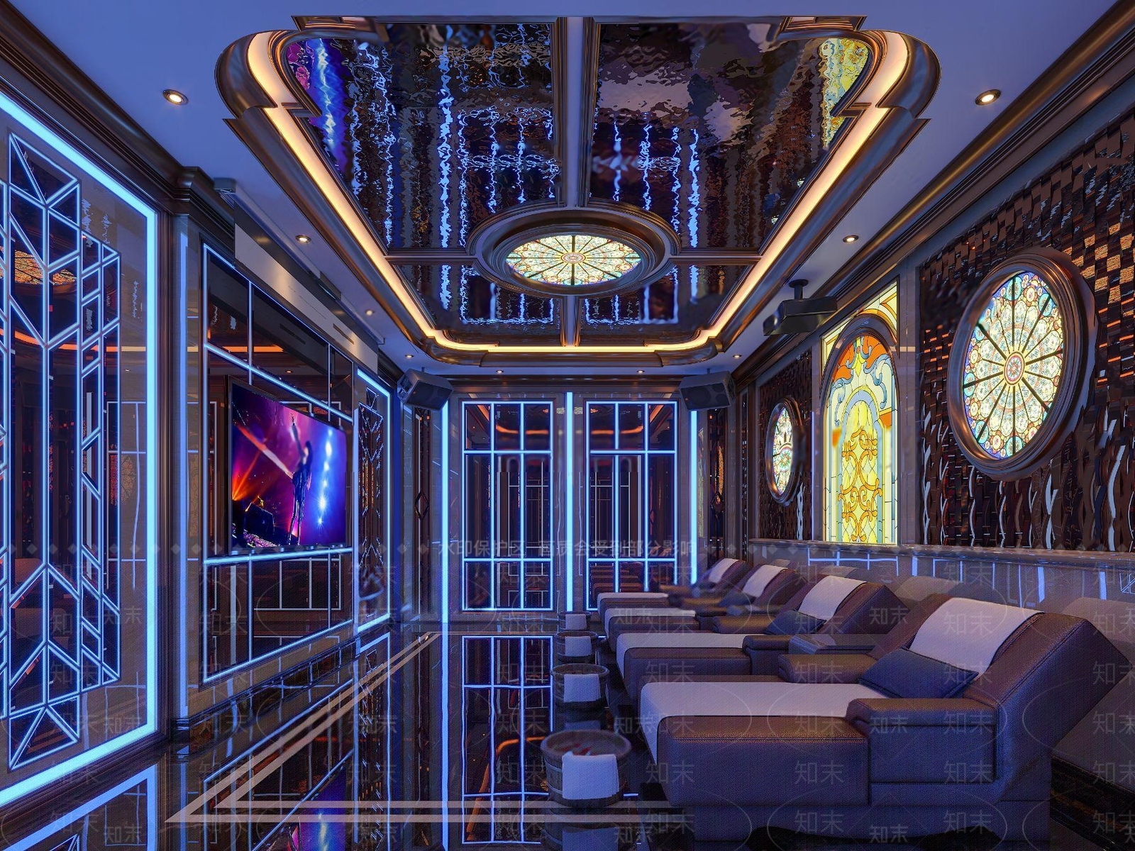 现代沐足阁包房3D模型下载【ID:1106981962】