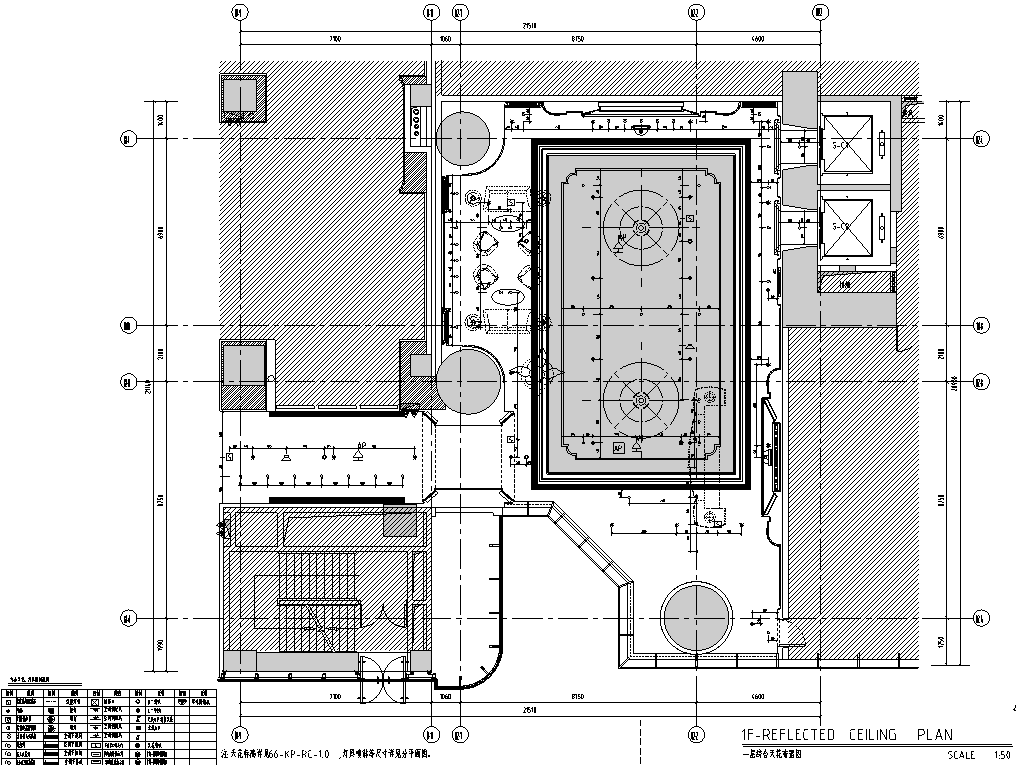 [云南]昆明万达文华酒店会所施工图_效果图cad施工图下载【ID:166993165】