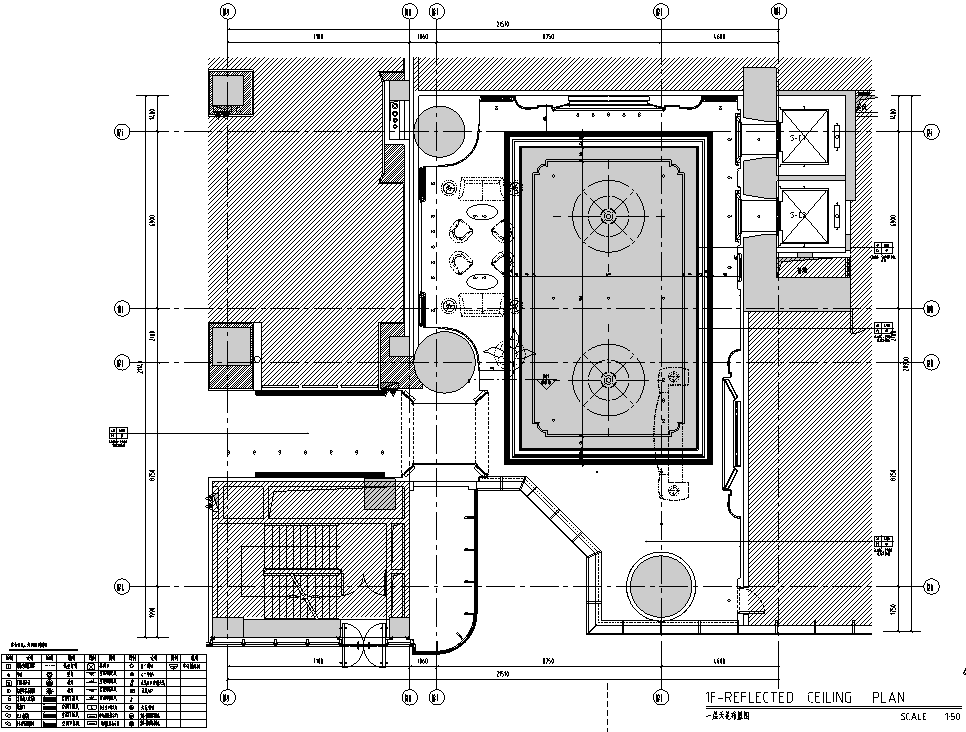 [云南]昆明万达文华酒店会所施工图_效果图cad施工图下载【ID:166993165】