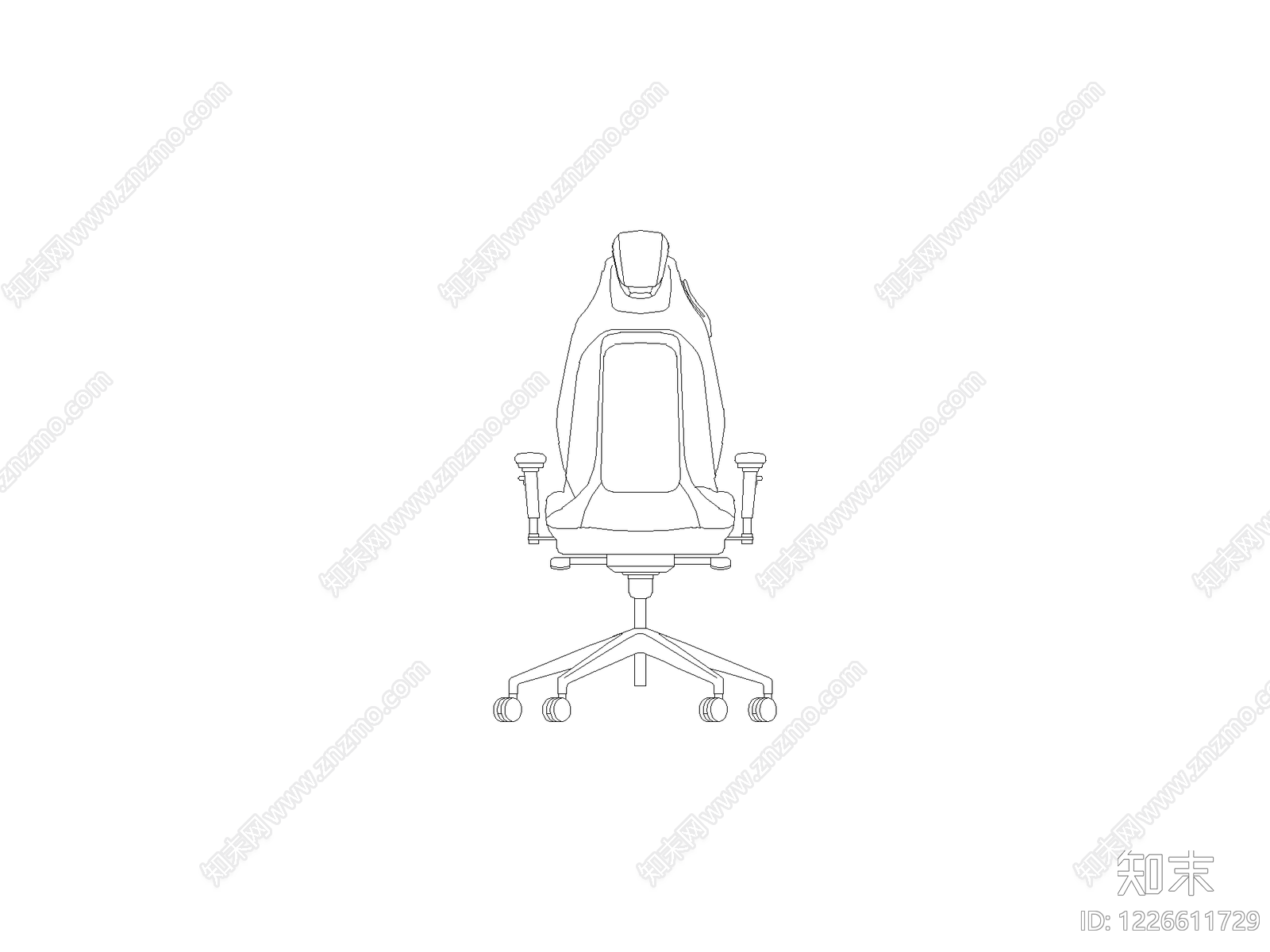 现代椅子CAD图纸