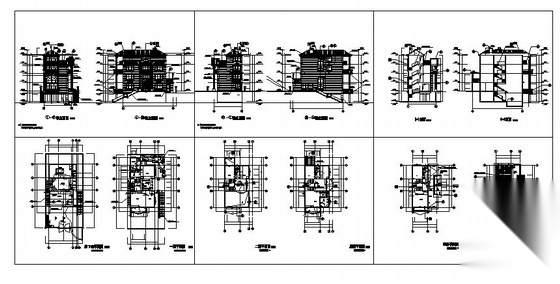 某三层别墅建筑方案图cad施工图下载【ID:149917151】