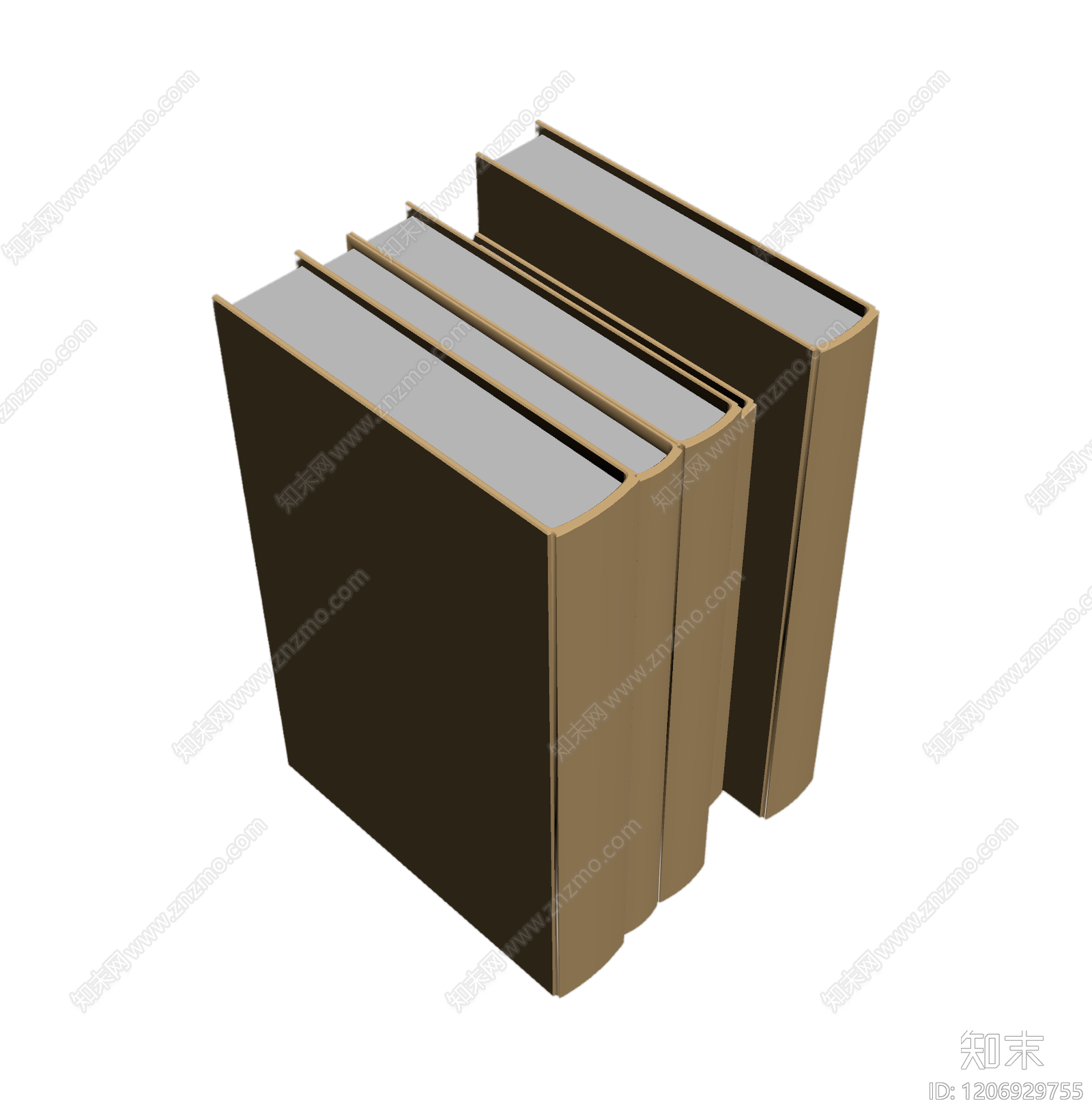 堆叠书籍组合体3D模型下载【ID:1206929755】