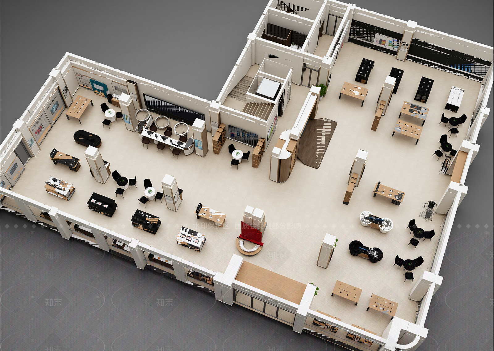 现代家具展厅3D模型下载【ID:1214935462】