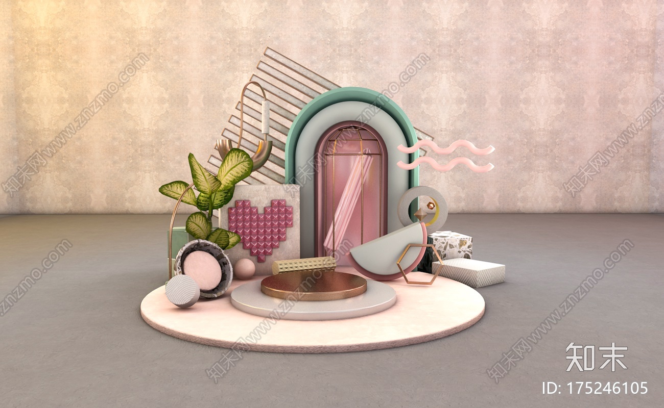 几何拱门CG模型下载【ID:175246105】