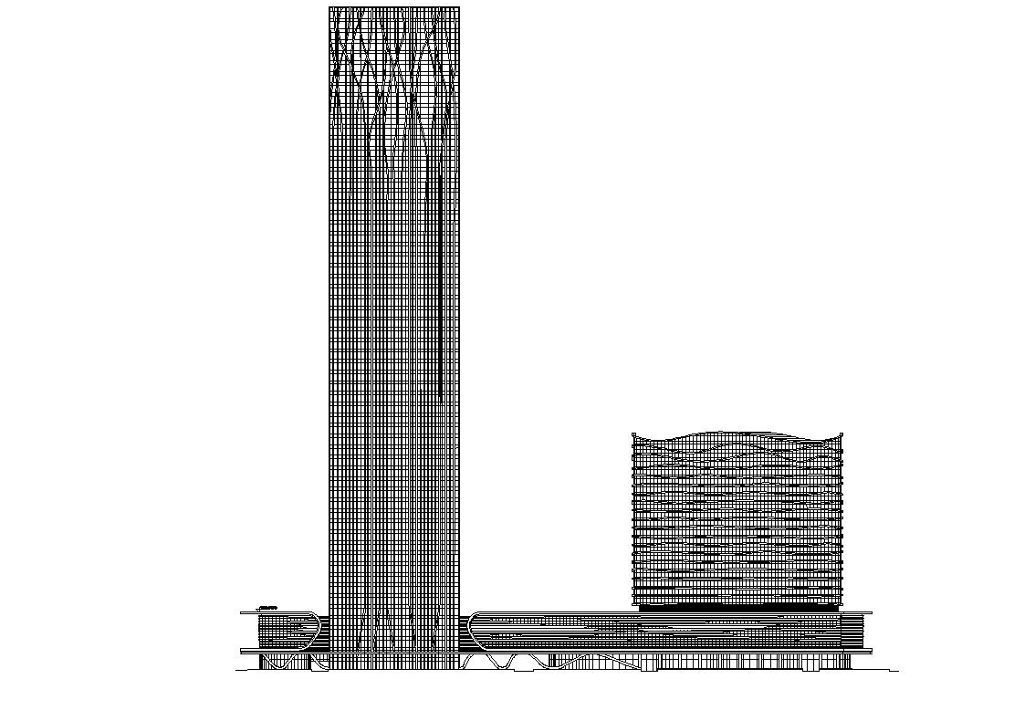 [上海]现代风格商业超高层建筑办公建筑施工图设计（C...施工图下载【ID:149932133】