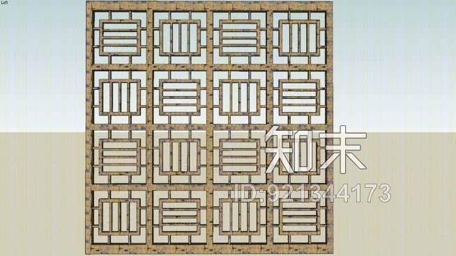 雕塑窗SU模型下载【ID:921344173】