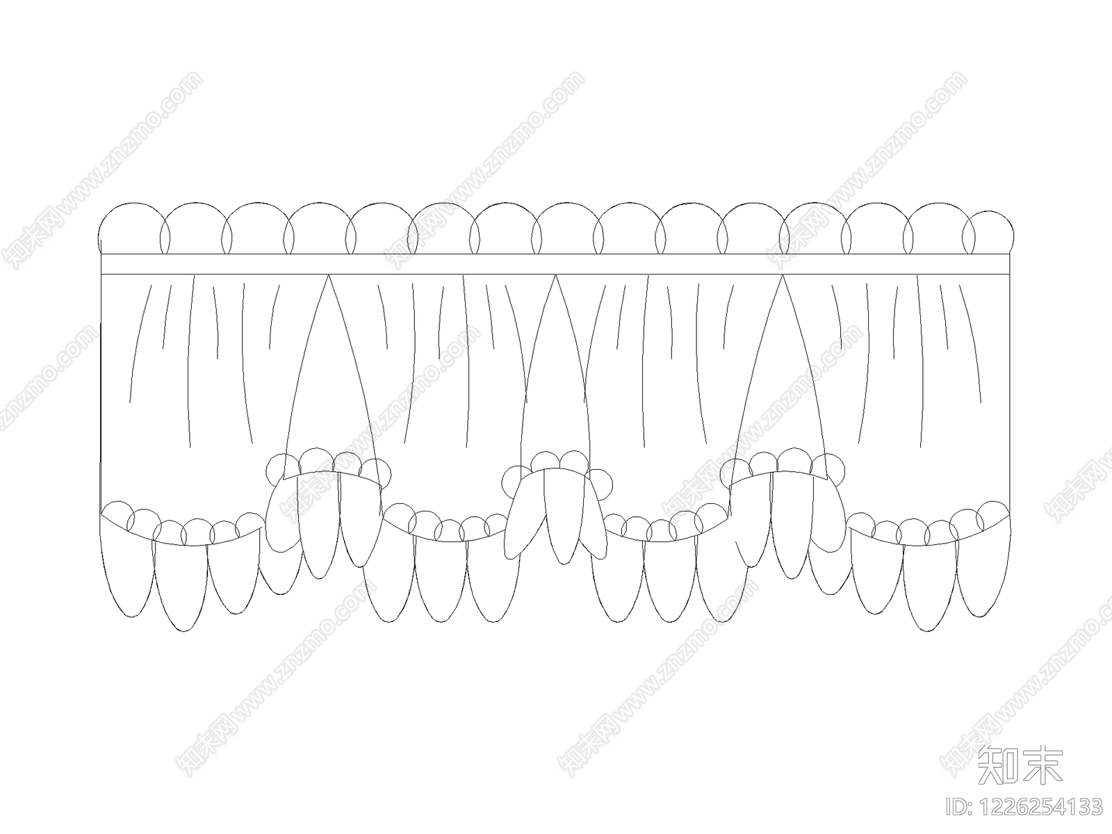 陈设类立面挂画cad施工图下载【ID:1226254133】