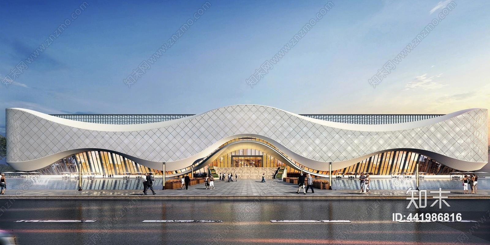 现代大型会展中心3D模型下载【ID:441986816】