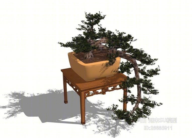 精品免费庭院盆栽SU模型下载【ID:26685911】