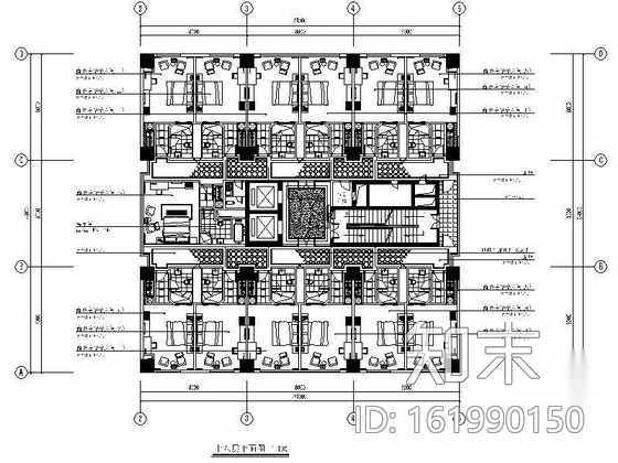 某星级酒店十八、十九层装修图cad施工图下载【ID:161990150】