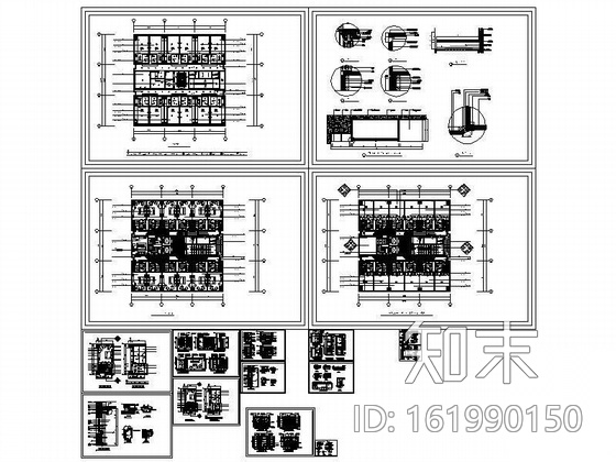 某星级酒店十八、十九层装修图cad施工图下载【ID:161990150】