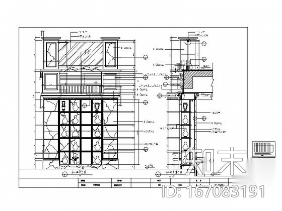 时尚客厅装饰墙详图cad施工图下载【ID:167083191】