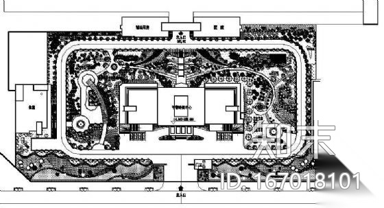 重庆某办公区环境工程植物配置图cad施工图下载【ID:167018101】