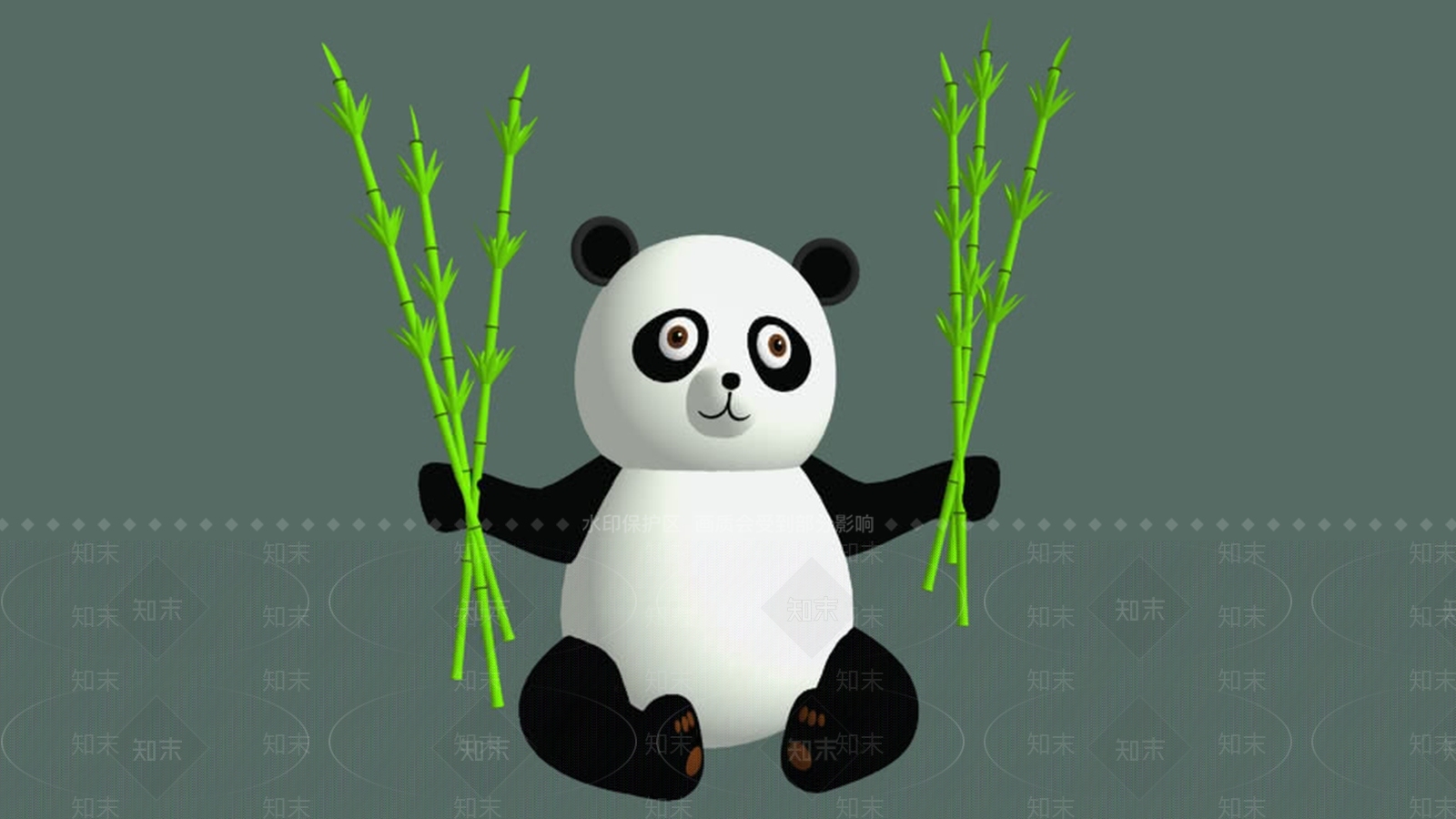 熊猫SU模型下载【ID:1162238837】