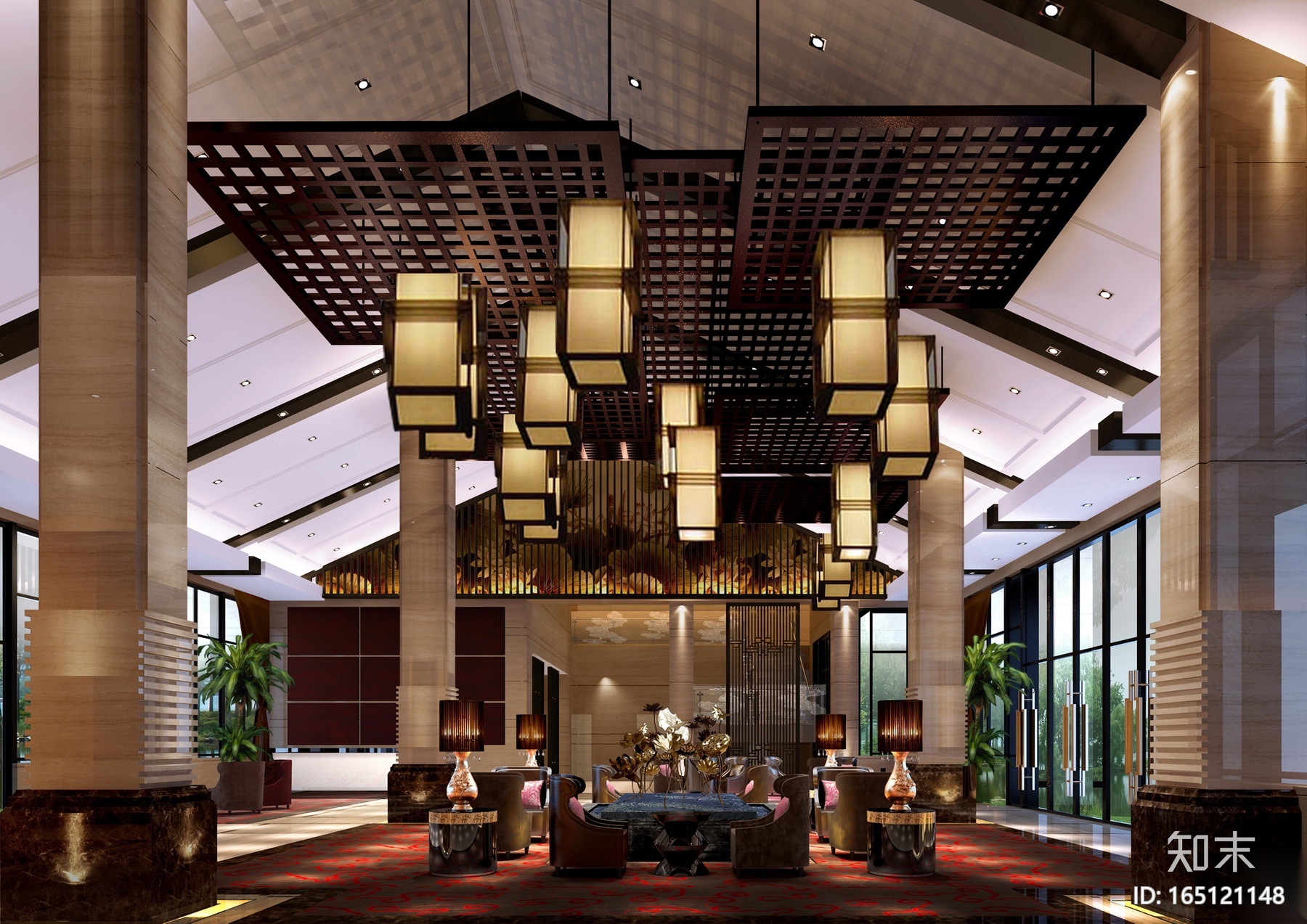 青岛德馨温泉酒店全套施工图(附效果图)施工图下载【ID:165121148】