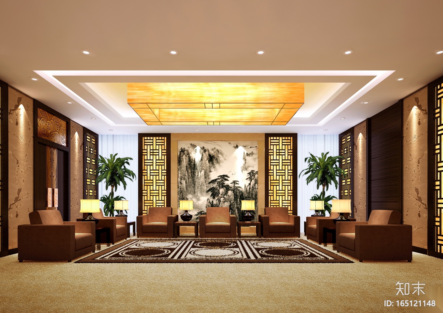 青岛德馨温泉酒店全套施工图(附效果图)cad施工图下载【ID:165121148】