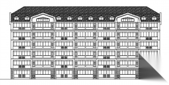 河北省某六层住宅楼建筑方案图cad施工图下载【ID:149886137】