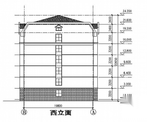 河北省某六层住宅楼建筑方案图cad施工图下载【ID:149886137】