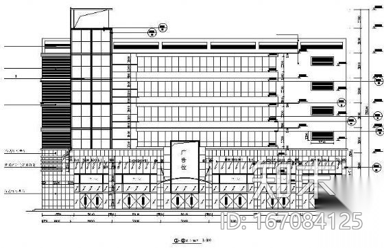 石材幕墙立面施工图cad施工图下载【ID:167084125】