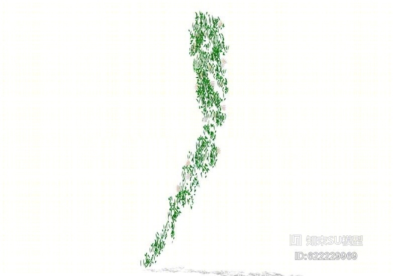 藤蔓爬墙植物SU模型下载【ID:622229969】
