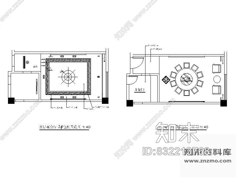 图块/节点宴会厅包间立面图cad施工图下载【ID:832213768】