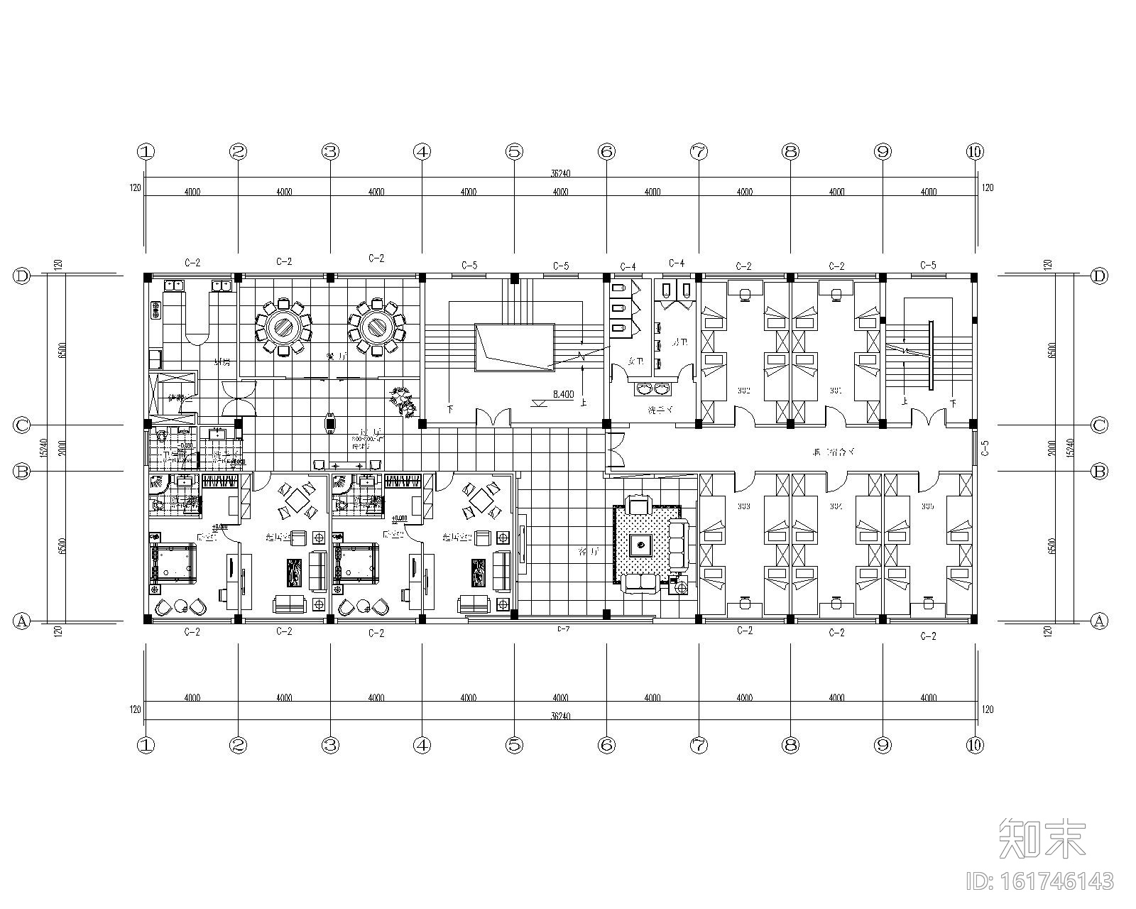 力洋鸣数控办公楼室内装修施工图cad施工图下载【ID:161746143】