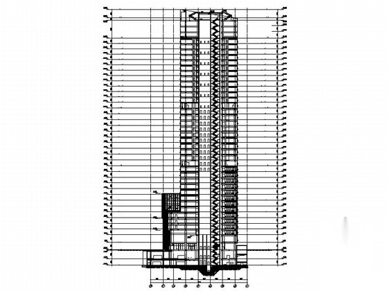 [天津]某三十七层办公综合体建筑施工图（169.1米）施工图下载【ID:167932103】