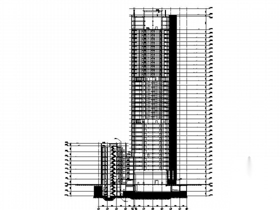 [天津]某三十七层办公综合体建筑施工图（169.1米）施工图下载【ID:167932103】