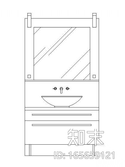 洗手台立面图块集施工图下载