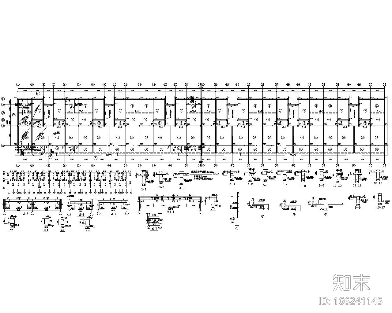 某七层砌体结构住宅施工图（CAD）cad施工图下载【ID:166241145】