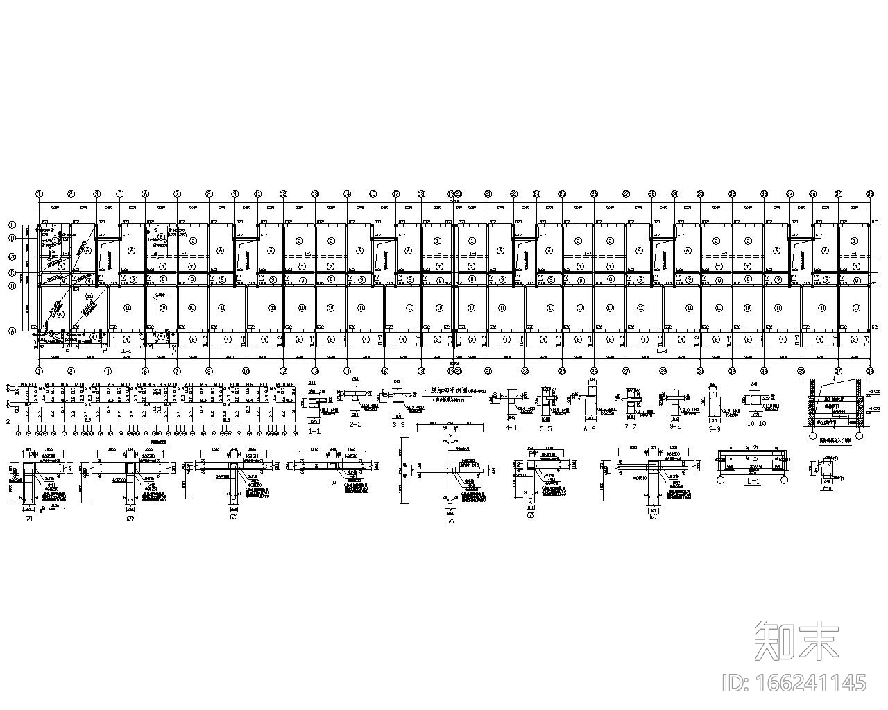 某七层砌体结构住宅施工图（CAD）cad施工图下载【ID:166241145】