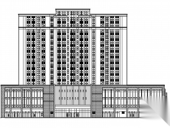 [江苏]现代风格高层酒店建筑设计施工图cad施工图下载【ID:167655119】