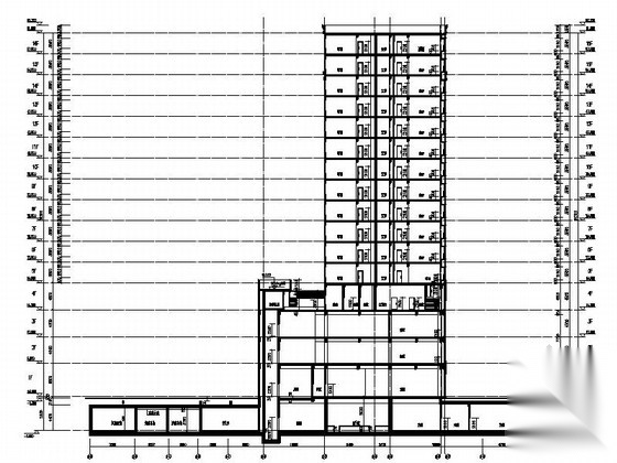 [江苏]现代风格高层酒店建筑设计施工图cad施工图下载【ID:167655119】