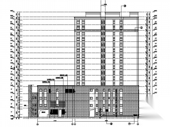 [江苏]现代风格高层酒店建筑设计施工图cad施工图下载【ID:167655119】