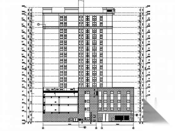 [江苏]现代风格高层酒店建筑设计施工图cad施工图下载【ID:167655119】