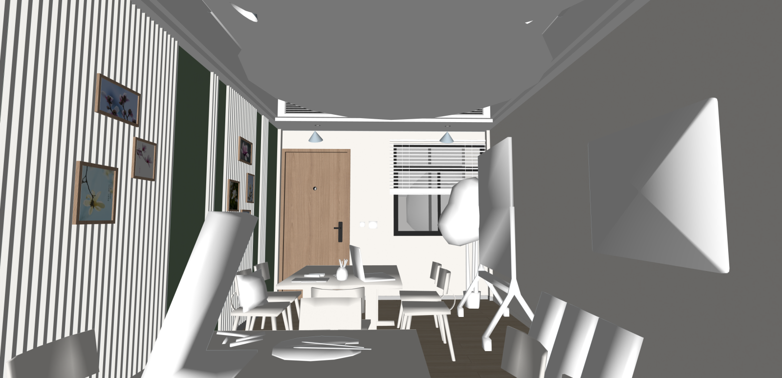 现代教室SU模型下载【ID:1215967848】