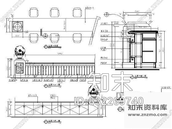 图块/节点收费总台详图施工图下载【ID:832269740】