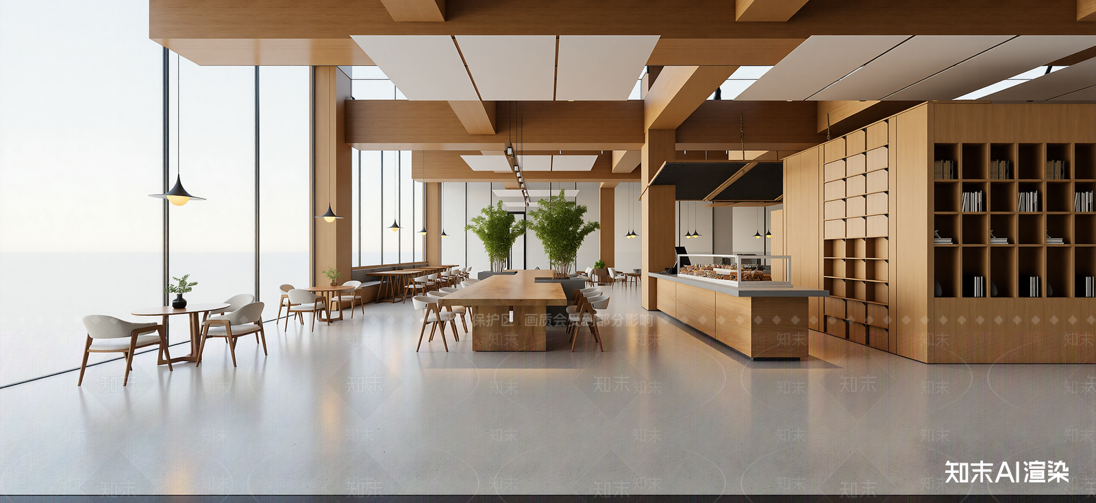 现代咖啡厅SU模型下载【ID:1222284356】