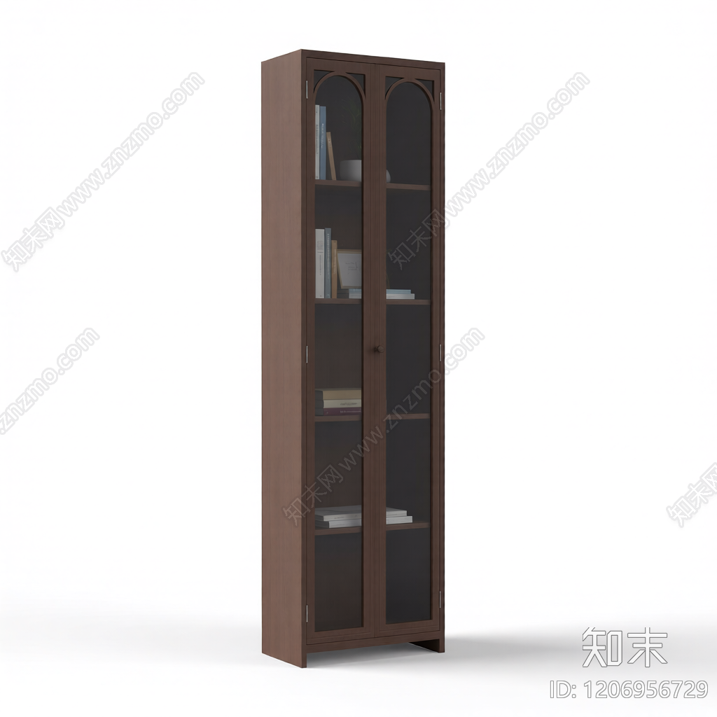 木质玻璃门柜3D模型下载【ID:1206956729】