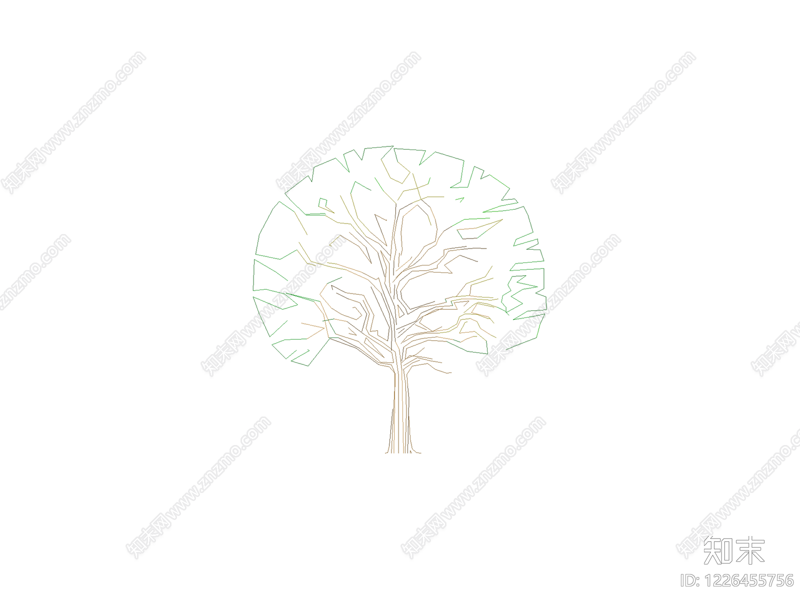 乔木种植CAD图纸