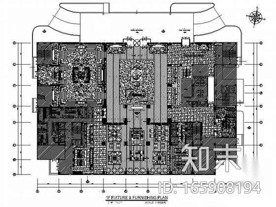 [辽宁]东北的第一家国际五星级酒店大堂室内装修施工图（...cad施工图下载【ID:165908194】