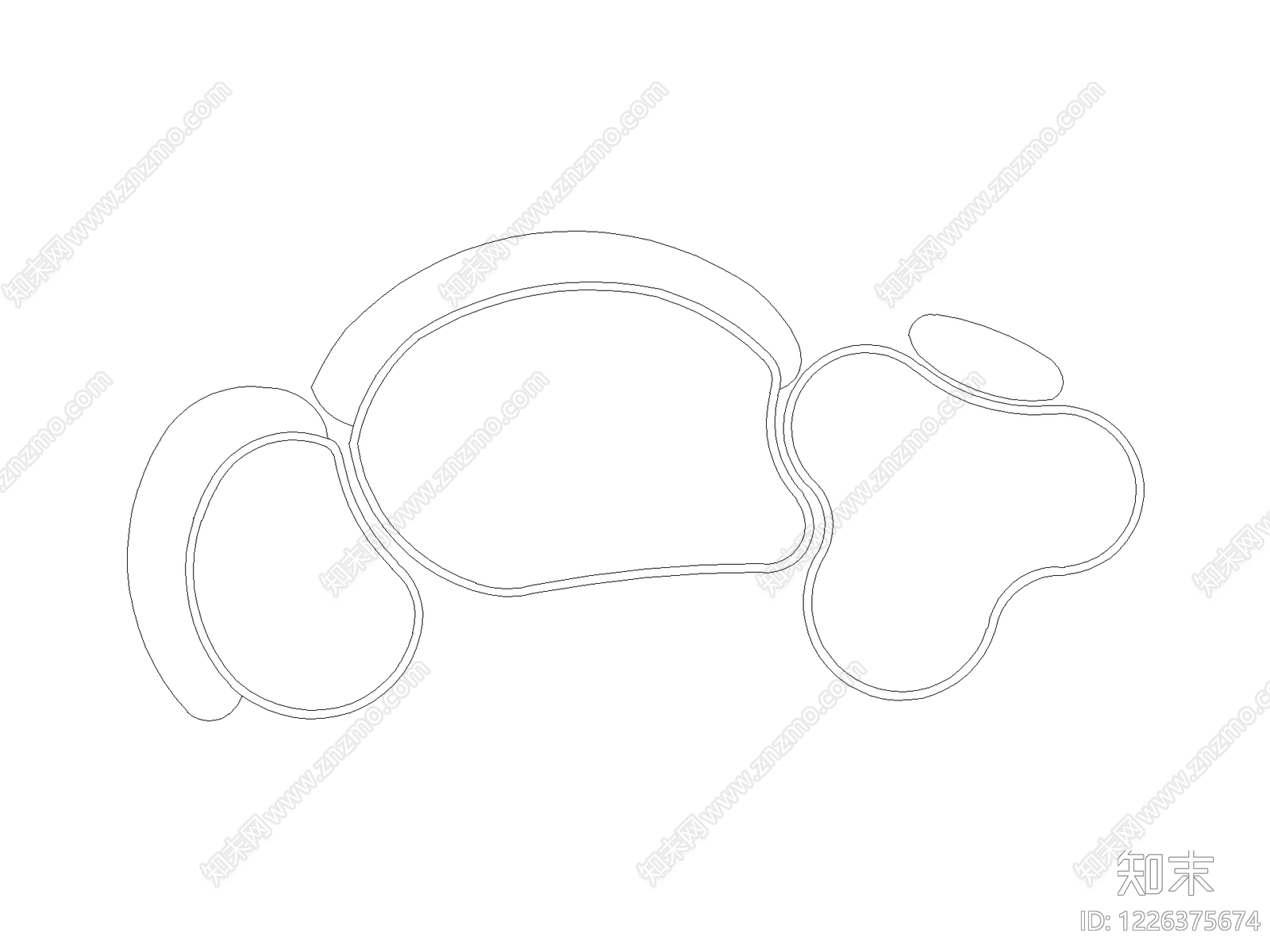 现代装饰线条CAD图纸