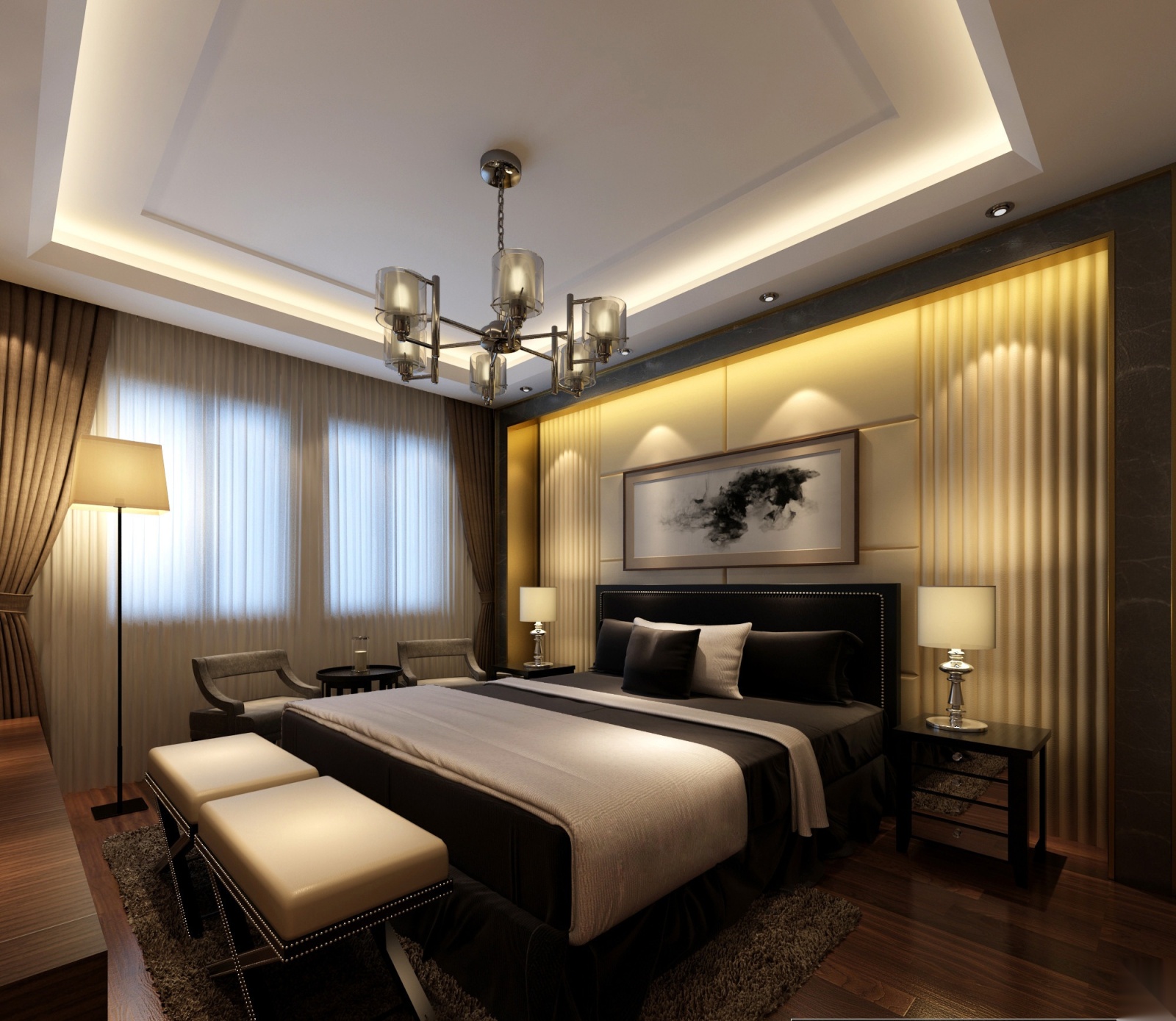 [山东]临沂谢恒煦住宅装饰CAD施工图+效果图cad施工图下载【ID:160099192】