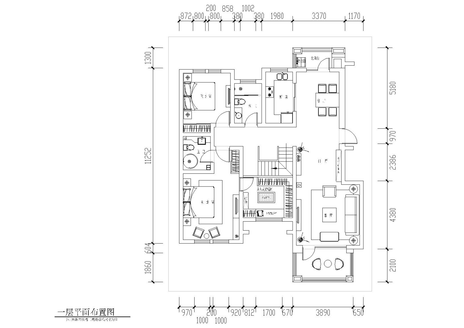 [山东]临沂谢恒煦住宅装饰CAD施工图+效果图cad施工图下载【ID:160099192】
