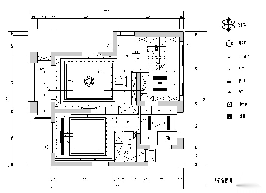 [江苏]现代奢华常熟四季花园公寓房设计施工图cad施工图下载【ID:160495143】