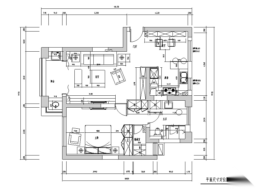 [江苏]现代奢华常熟四季花园公寓房设计施工图cad施工图下载【ID:160495143】