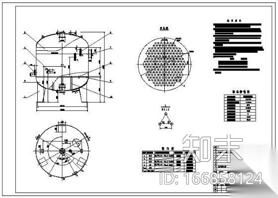 φ3200多介质过滤器安装大样图cad施工图下载【ID:166858124】