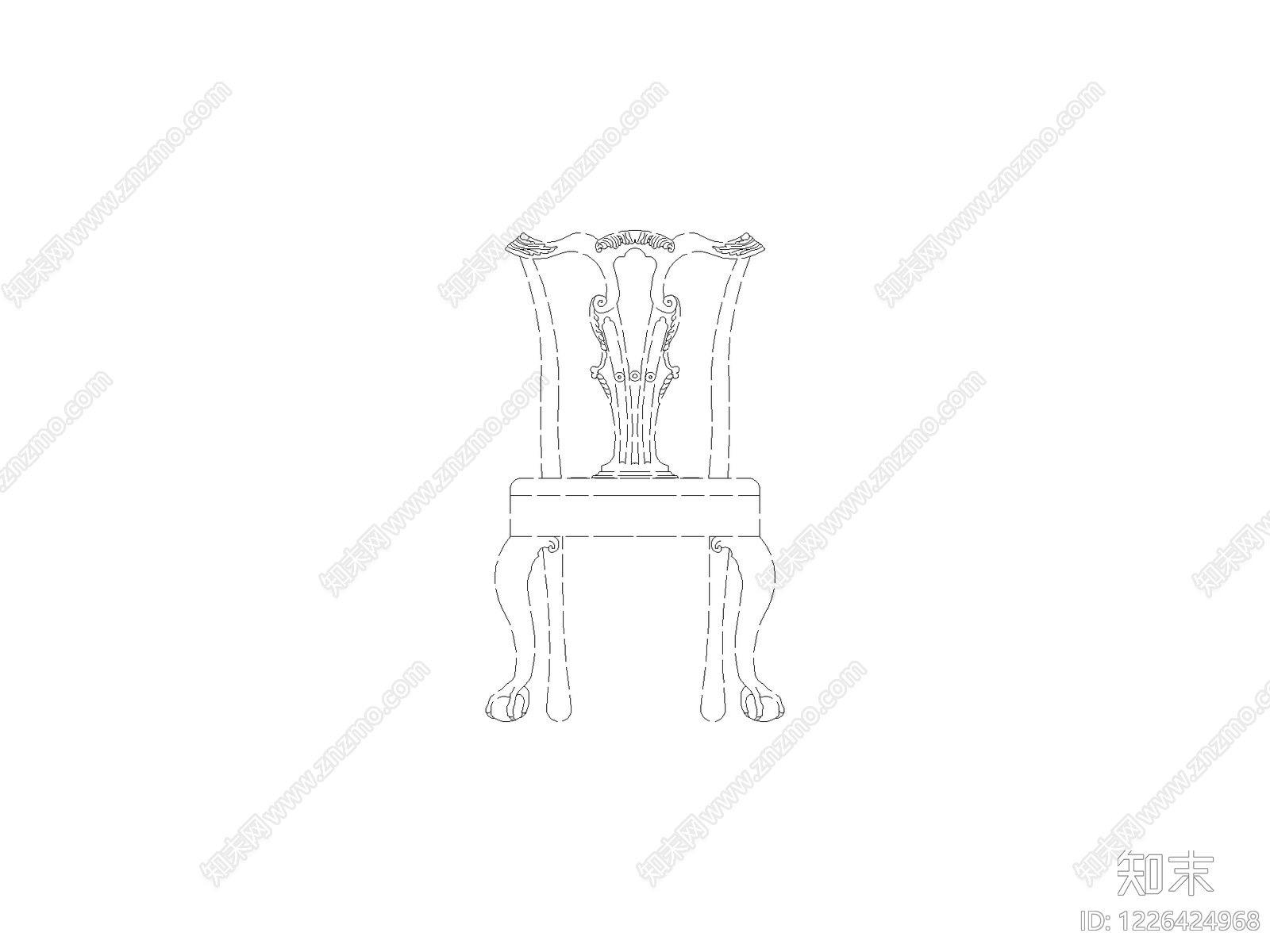 椅子cad施工图下载【ID:1226424968】