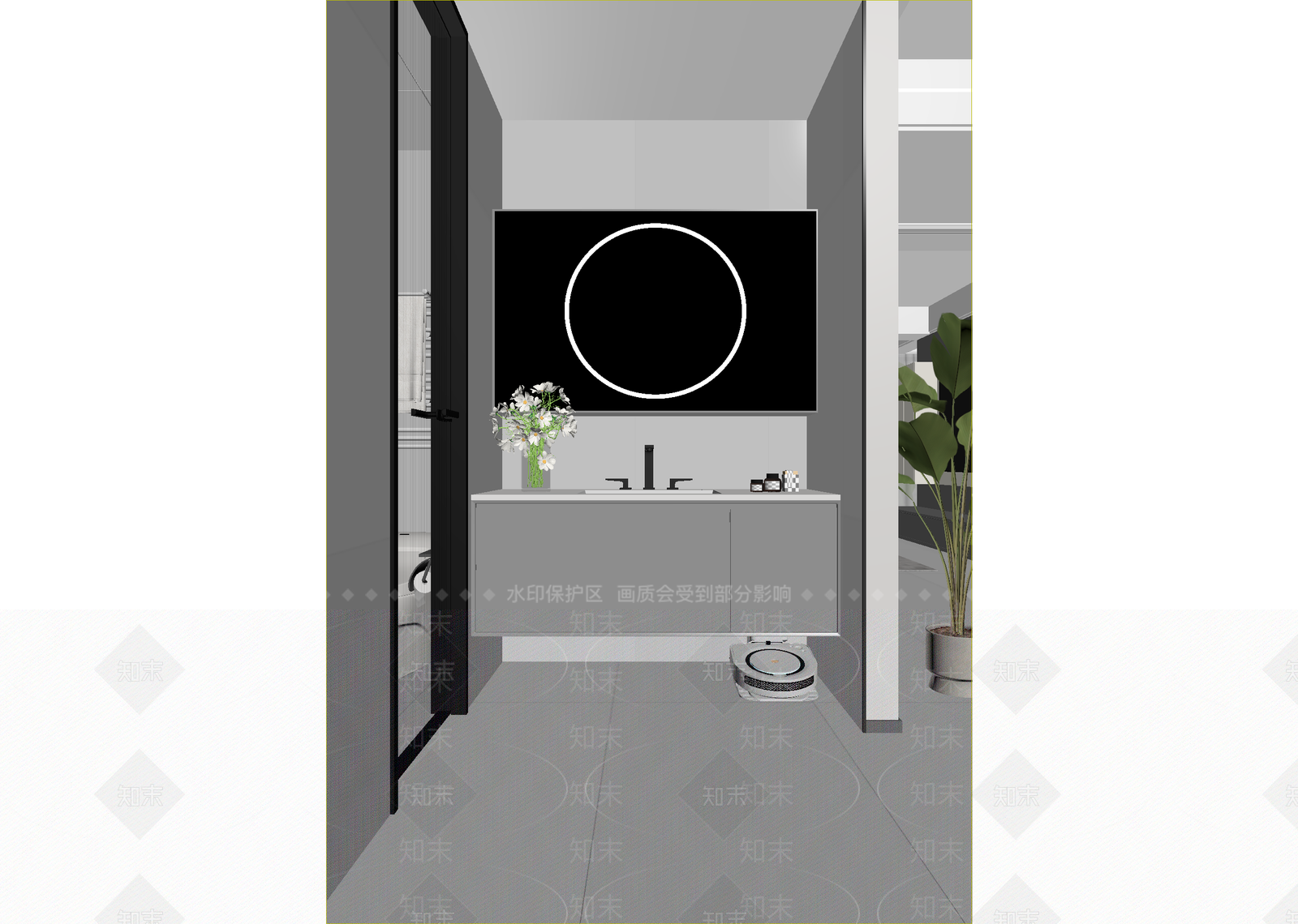 现代卫生间3D模型下载【ID:1214707330】