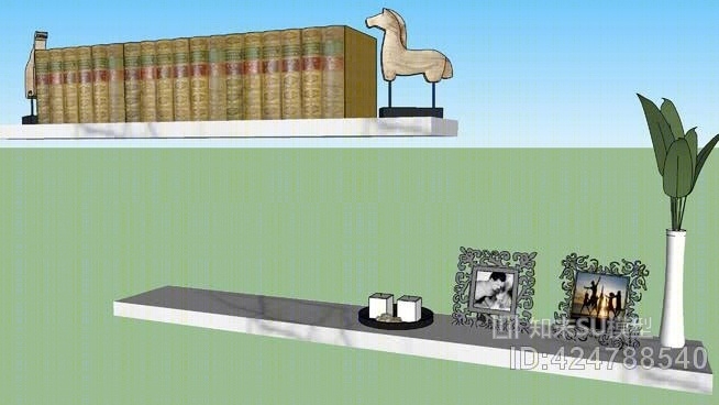 书柜SU模型下载【ID:424788540】
